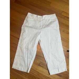 Vtg White Stag White Eyelet Capri Pants Cropped Casual Summer Size 10 NWT